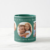 Pop multi-foto moderne typografie elegant groen mok (Midden)