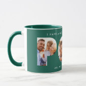 Pop multi-foto moderne typografie elegant groen mok (Links)