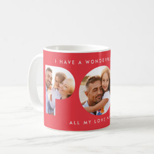 Pop multi-foto moderne typografie elegant rood koffiemok