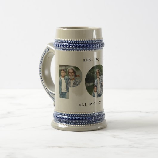 Pop multi-foto moderne typografie elegant zwart bierpul (Voorkant links)