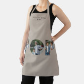 Pop Multi Photo Moderne Typografie Elegant Beige Schort (Insitu)