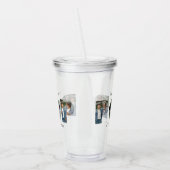 Pop multifoto moderne typografie elegant acryl drinkbeker (Links)