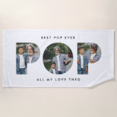 Pop multifoto moderne typografie elegant strandlaken (Voorkant)