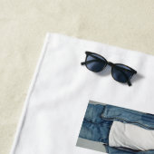 Pop multifoto moderne typografie elegant strandlaken (In situ)