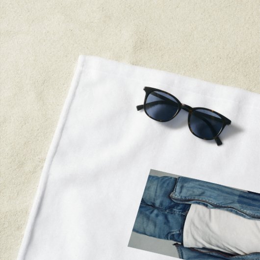 Pop multifoto moderne typografie elegant strandlaken (In situ)