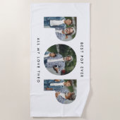 Pop multifoto moderne typografie elegant strandlaken (Voorkant)