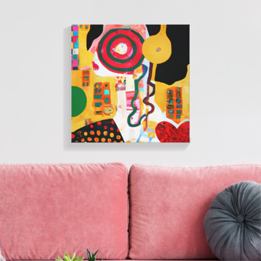 Pop Music Canvas Afdruk (Insitu (Woonkamer))