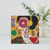 Pop Music Feestdagenkaart (Staand voorkant)