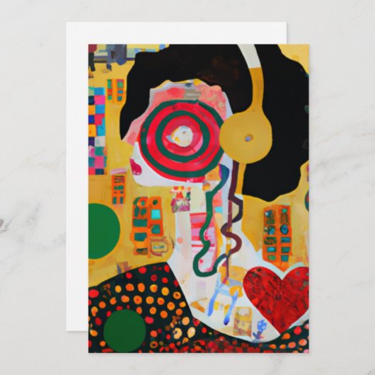 Pop Music Feestdagenkaart (Voorkant / Achterkant)