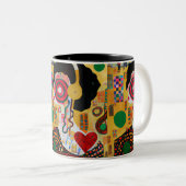 Pop Music Tweekleurige Koffiemok (Voorkant rechts)