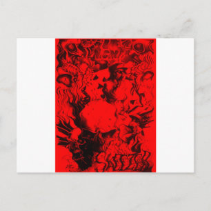 Pop musicus portretten in levendige rode kleuren k briefkaart