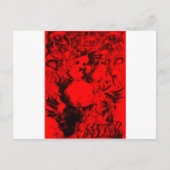 Pop musicus portretten in levendige rode kleuren k briefkaart (Voorkant)
