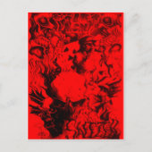 Pop musicus portretten in levendige rode kleuren k briefkaart (Voorkant)