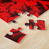 Pop musicus portretten in levendige rode kleuren k legpuzzel (Zijkant)