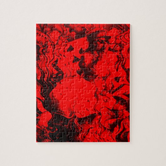 Pop musicus portretten in levendige rode kleuren k legpuzzel (Verticaal)