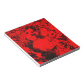 Pop musicus portretten in levendige rode kleuren k notitieblok (Schuin)