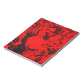 Pop musicus portretten in levendige rode kleuren k notitieblok (Linkerzijde)