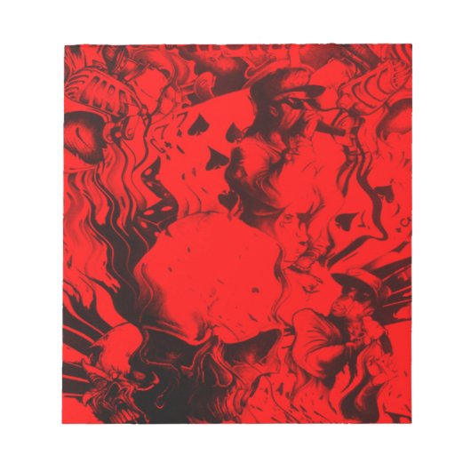 Pop musicus portretten in levendige rode kleuren k notitieblok (Voorkant)