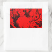 Pop musicus portretten in levendige rode kleuren k rechthoekige sticker (Tas)