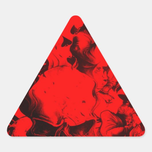 Pop musicus portretten in levendige rode kleuren k sticker (Voorkant)