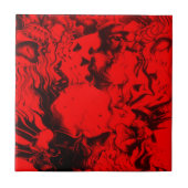 Pop musicus portretten in levendige rode kleuren k tegeltje (Voorkant)