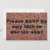 Pop N Lock Break Dance 80's Birthday Party Invite Kaart (Achterkant)