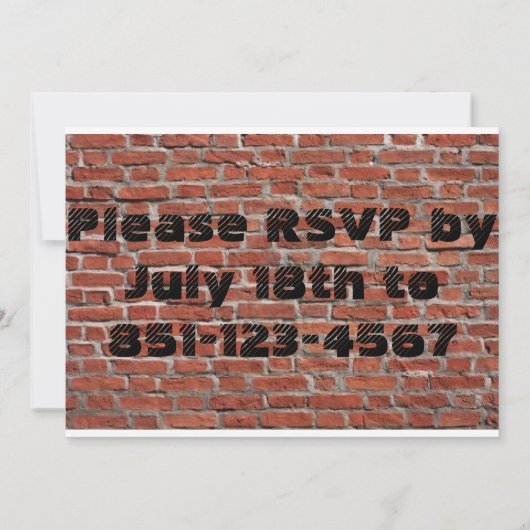 Pop N Lock Break Dance 80's Birthday Party Invite Kaart (Achterkant)