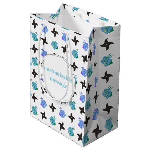 Pop Ninja Throwing Star Medium Cadeauzakje (Achterkant Gekanteld)