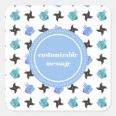 Pop Ninja Throwing Star Vierkante Sticker (Voorkant)