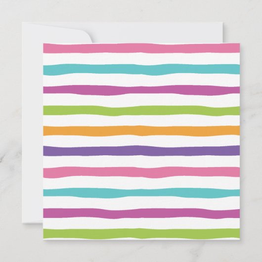 Pop On Over Popsicles Verjaardagsuitnodiging Kaart (Achterkant)