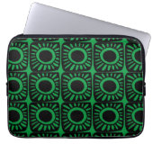 Pop ontwerp in groen laptop sleeve (Voorkant)