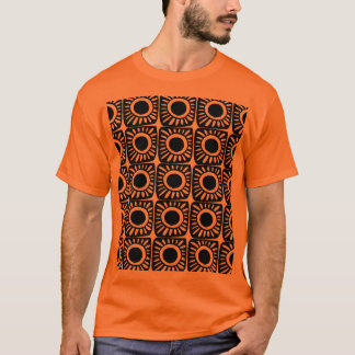Pop ontwerp in sinaasappel t-shirt