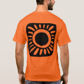 Pop ontwerp in sinaasappel t-shirt (Achterkant)