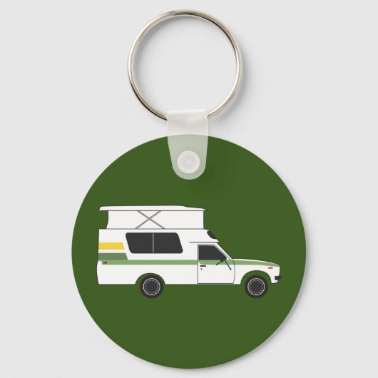 pop op chinook camper retro lemon en limoen sleutelhanger (Voorkant)