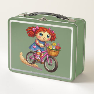 Pop op een fiets