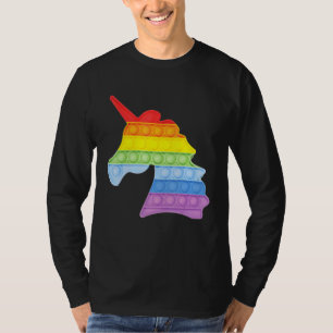 Pop op Fidget Game Unicorn regenboogkleurig voor G T-shirt