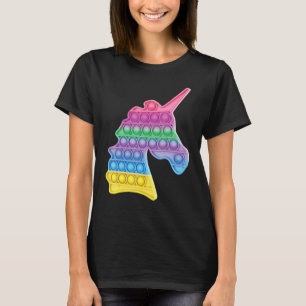 Pop op Fidget Game Unicorn regenboogkleurig voor G T-shirt