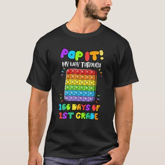 Pop op mijn weg door 100 dagen 1e graadpapoppine t-shirt (Voorkant)