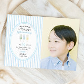 Pop op Over Blue Popsicle Verjaardagsuitnodiging Kaart