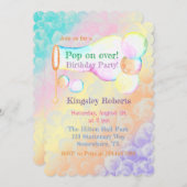 Pop Op Over Bubbles Kids Verjaardagsfeestje Kaart (Voorkant / Achterkant)
