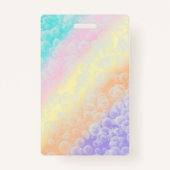 Pop Op Over Bubbles Kids Verjaardagsfeestje Uitnod Badge (Achterkant)