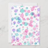 Pop op Over Bubbles Verjaardagsfeestuitnodiging Kaart (Achterkant)