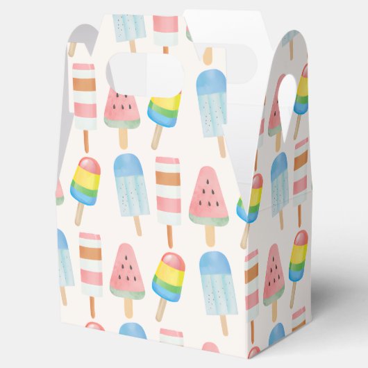 Pop op Over en Chill Ice-cream Kids Verjaardag Bedankdoosjes (Geopend)