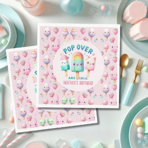 POP op Over en Chill Ice Pop Party Decor Verjaarda Servet