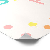 Pop op Over en Chill Icecream Kids Verjaardagsfees Poster (Hoek)