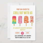 Pop op over en chill popsicle kinderen verjaardag kaart (Voorkant)