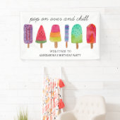 Pop op Over en Chill Popsicle verjaardagsfeestje Spandoek (Insitu)
