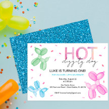 Pop op over felle ballonverjaardagsuitnodiging