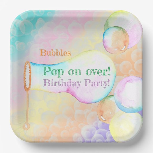 Pop op Over Kids Verjaardagsfeestje Papieren Bordje (Voorkant)