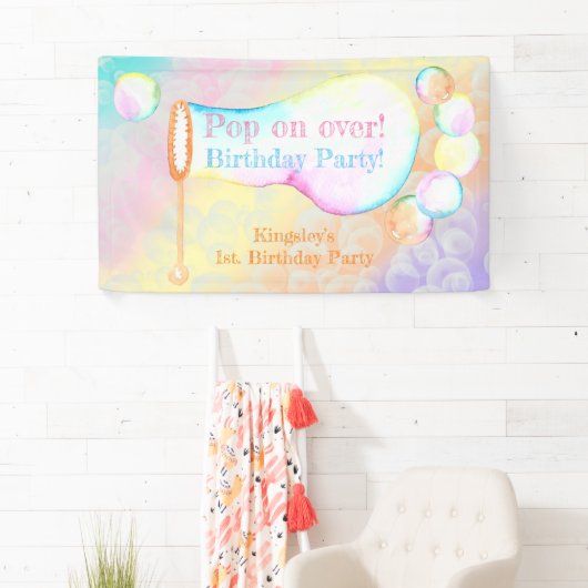 Pop op Over Kids Verjaardagsfeestje Spandoek (Insitu)